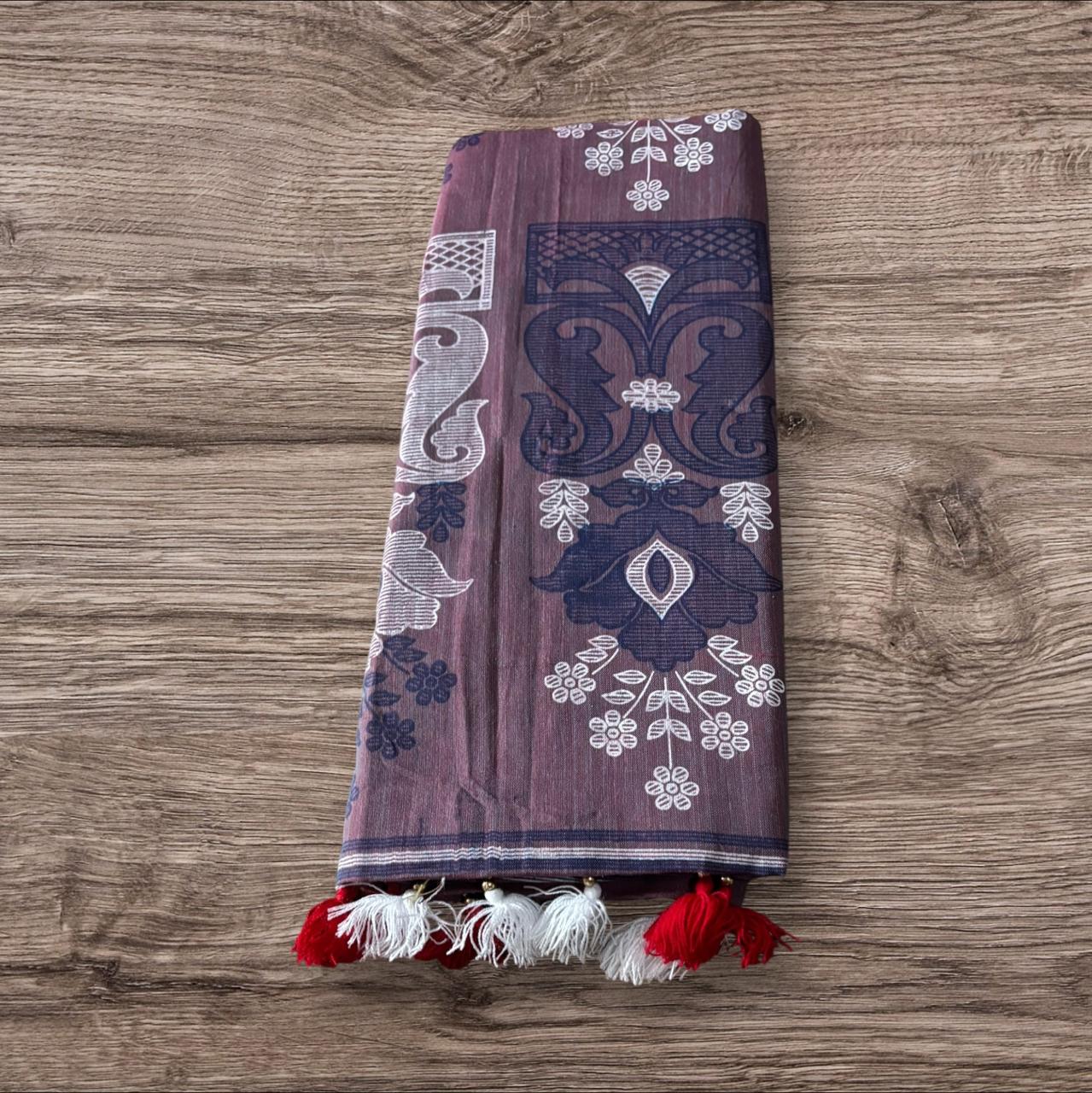 LIGHT PURPLE PURE COTTON SAREE