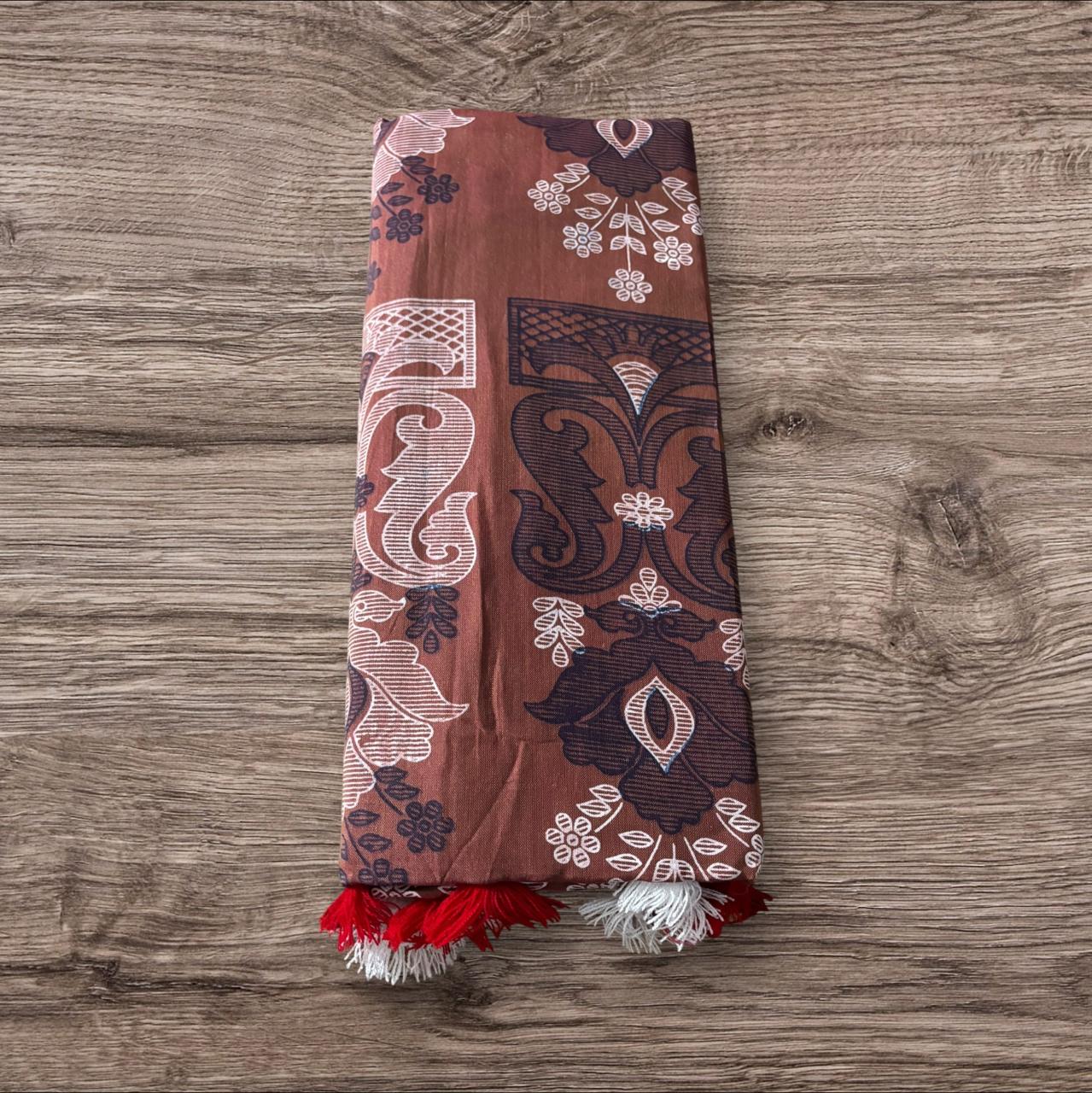 LIGHT MAROON PURE COTTON SAREE