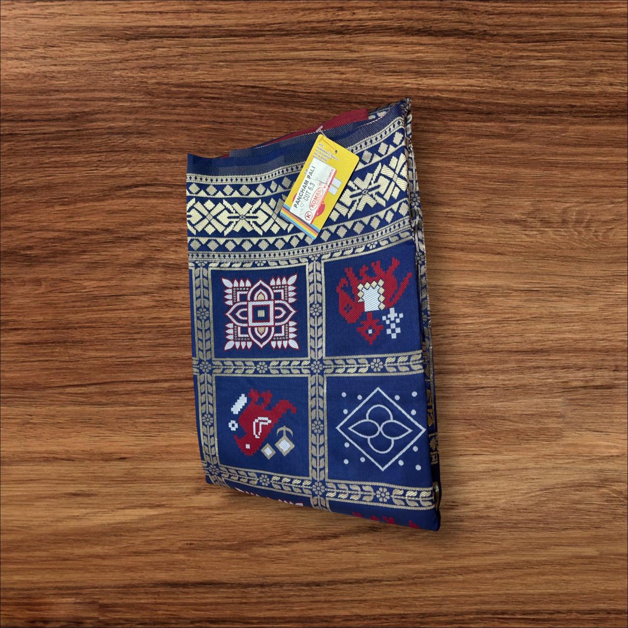 DARK BLUE AND GOLDEN FANCY SILK SAREE