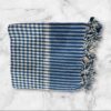 WHITE  AND BLUE COLOUR COTTON GENTS TOWEL  