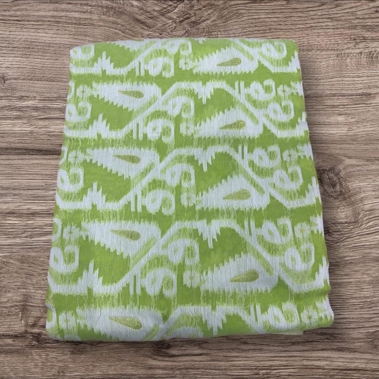 LIGHT GREEN AND WHITE SOFT TANT SAREE