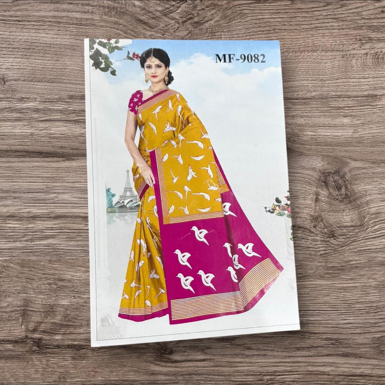 PINK AND YELLOW FANCY SILK SAREE