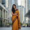 YELLOW AND MAROON FANCY SILK SAREE