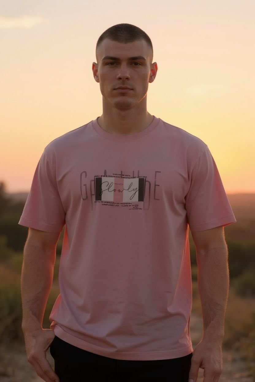 LIGHT PINK COLOUR COTTON T-SHIRT